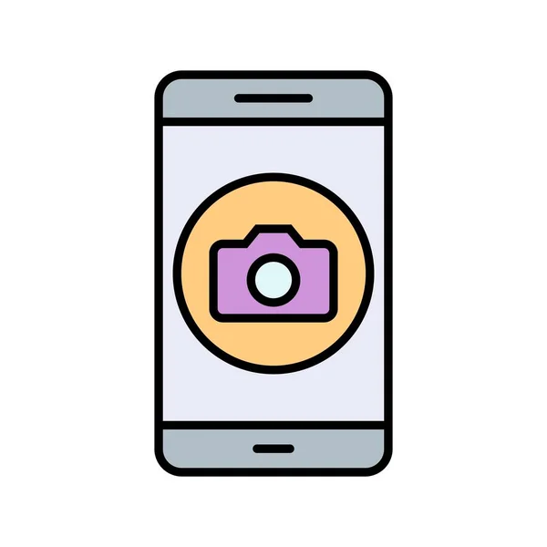 Icono de la aplicación móvil de la cámara de ilustración — Foto de Stock