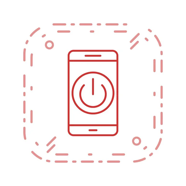 Иллюстрация Power off Mobile Application Icon — стоковое фото