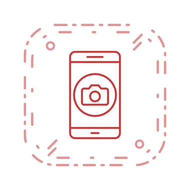 Illustration kamera mobil uygulama simgesi