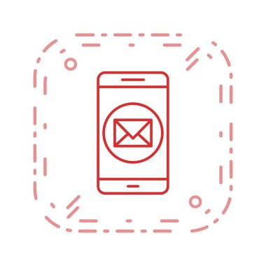 İllüstrasyon mesajı mobil uygulama simgesi