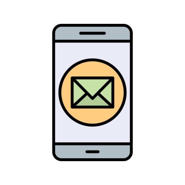 İllüstrasyon mesajı mobil uygulama simgesi