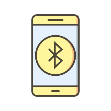 İllüstrasyon Bluetooth mobil uygulama simgesi