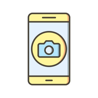 Illustration kamera mobil uygulama simgesi