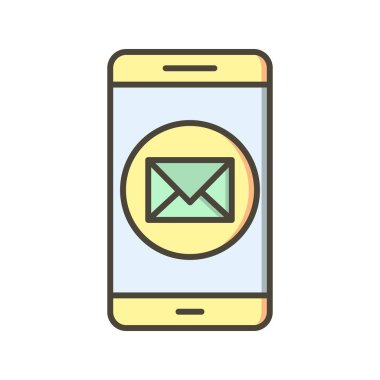 İllüstrasyon mesajı mobil uygulama simgesi