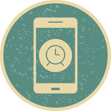 İllüstrasyon alarm mobil uygulama simgesi