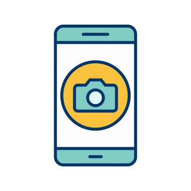 Illustration kamera mobil uygulama simgesi