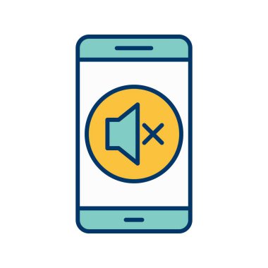 İllüstrasyon sessiz mobil uygulama simgesi