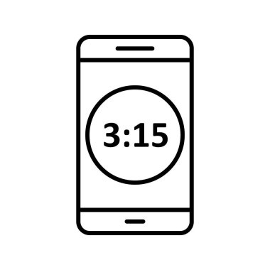 Illustration zaman görüntüleme mobil uygulama simgesi