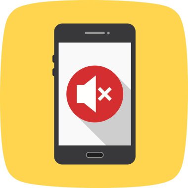 İllüstrasyon sessiz mobil uygulama simgesi