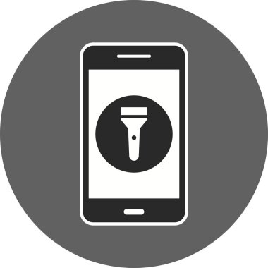 İllüstrasyon flaş ışık mobil uygulama simgesi