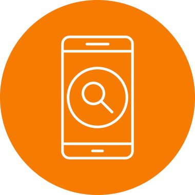 İllüstrasyon arama mobil uygulama simgesi 