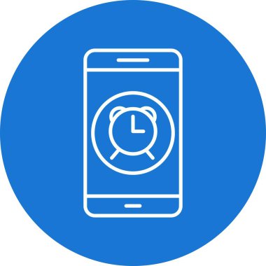 İllüstrasyon alarm mobil uygulama simgesi