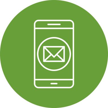 İllüstrasyon mesajı mobil uygulama simgesi