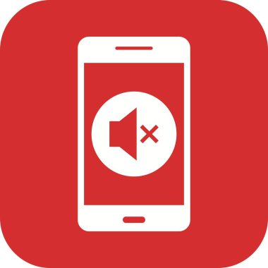 İllüstrasyon sessiz mobil uygulama simgesi