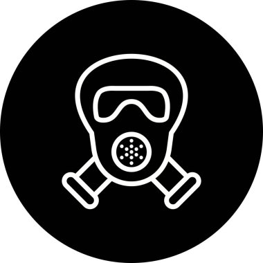 İllüstrasyon gaz maskesi simgesi