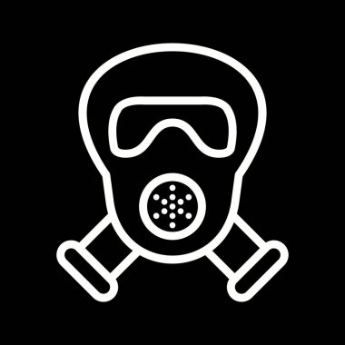 İllüstrasyon gaz maskesi simgesi