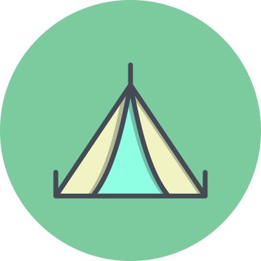 İllüstrasyon çadır simgesi