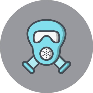 İllüstrasyon gaz maskesi simgesi