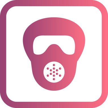 İllüstrasyon gaz maskesi simgesi