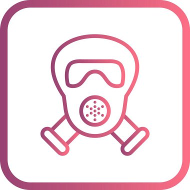 İllüstrasyon gaz maskesi simgesi