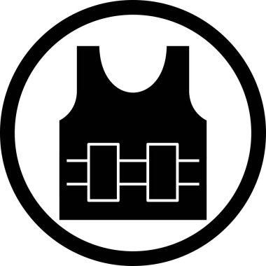 İllüstrasyon Bullet Proof jecket simgesi