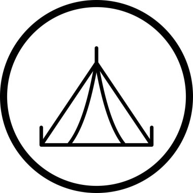 İllüstrasyon çadır simgesi
