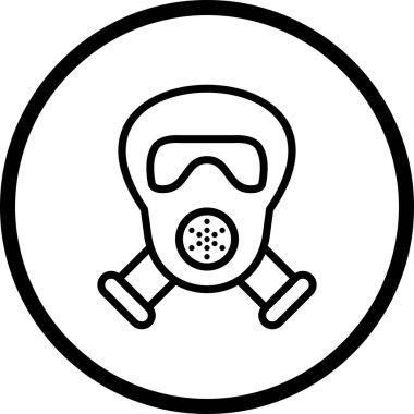 İllüstrasyon gaz maskesi simgesi