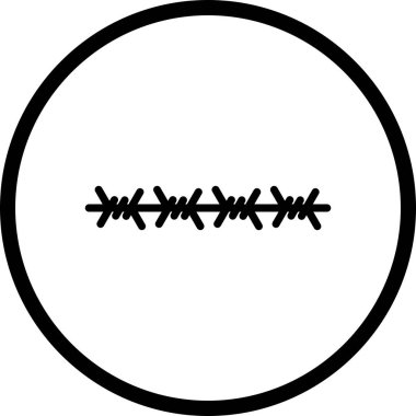 Çizim dikenli tel simge