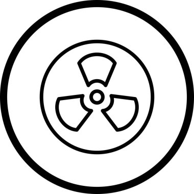 İllüstrasyon radyasyon simgesi