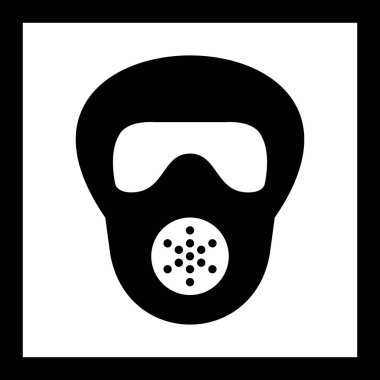 İllüstrasyon gaz maskesi simgesi