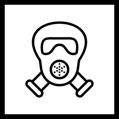 İllüstrasyon gaz maskesi simgesi