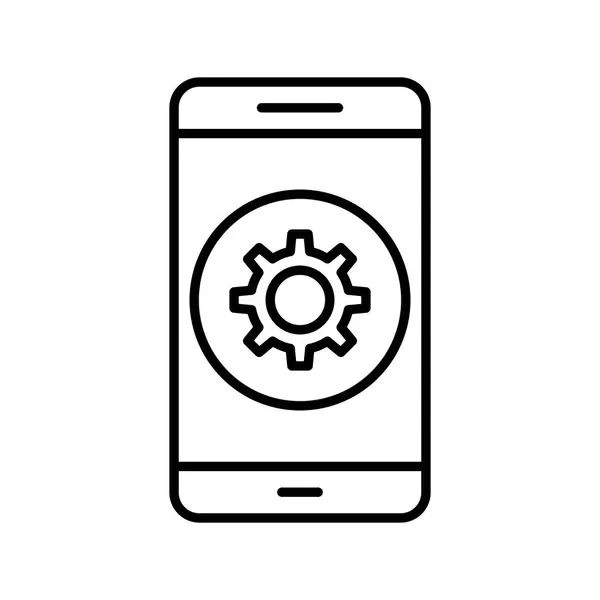 Illustration setzen mobile Anwendung Symbol — Stockfoto