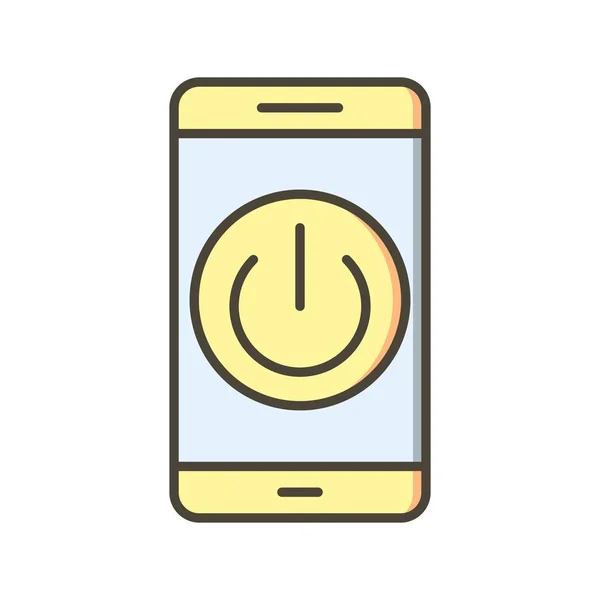 Illustration Power off Mobile Application  Icon