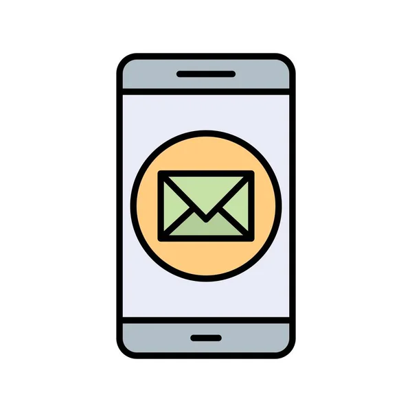 Icono de aplicación móvil de mensaje de ilustración — Foto de Stock