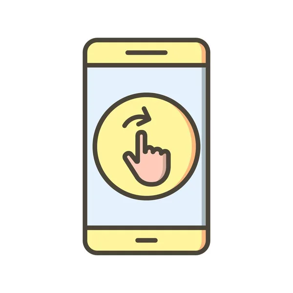 Illustration Swipe Mobile Application  Icon — Stock Photo, Image