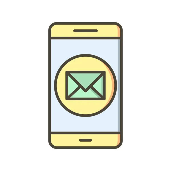 Icono de aplicación móvil de mensaje de ilustración — Foto de Stock