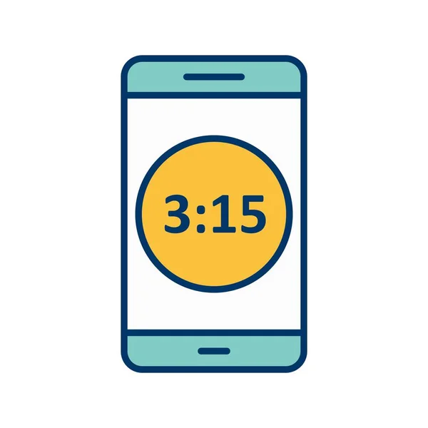 Ilustracja czas wyświetlania ikona aplikacji mobilnej — Zdjęcie stockowe