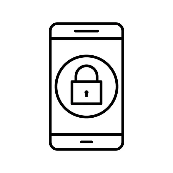 Icono de aplicación móvil de bloqueo de ilustración —  Fotos de Stock