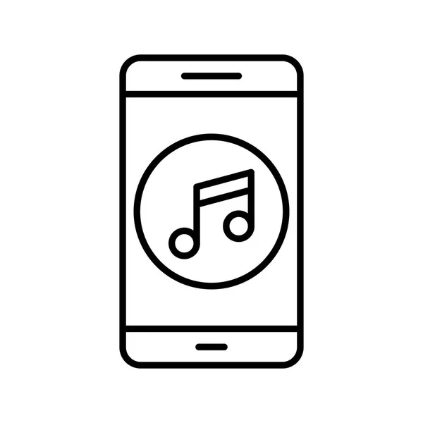 İllüstrasyon müzik mobil uygulama simgesi — Stok fotoğraf