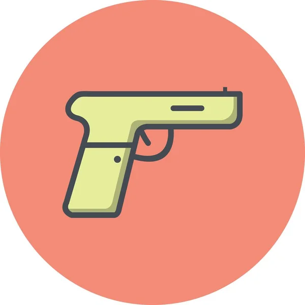 Illustrazione Icona pistola — Foto Stock