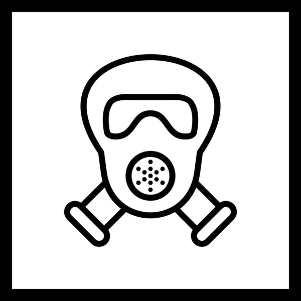 Illustration gas mask ikon — Stockfoto