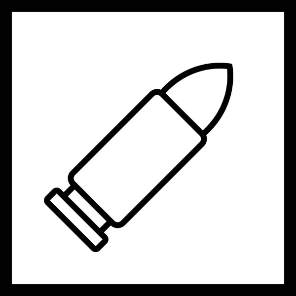 Ikon för illustration av Bullet — Stockfoto