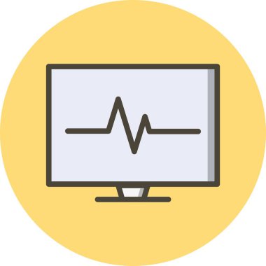 İllüstrasyon EKG simgesi