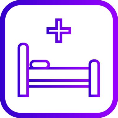 Illustration yatak simgesi