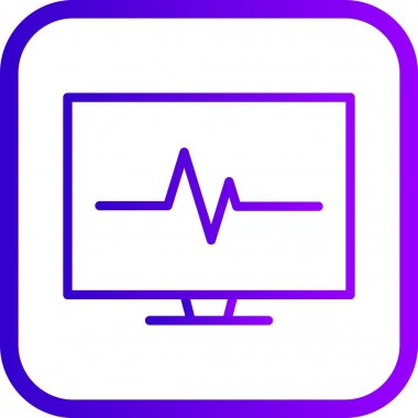 İllüstrasyon EKG simgesi