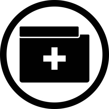 İllüstrasyon tıbbi klasör simgesi