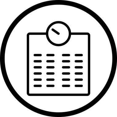 İllüstrasyon tartma makinesi simgesi