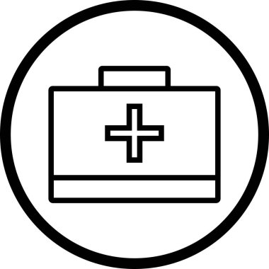 İllüstrasyon Ilk yardım kutusu simgesi