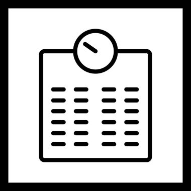 İllüstrasyon tartma makinesi simgesi