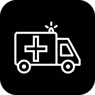 İllüstrasyon Ambulans Simgesi